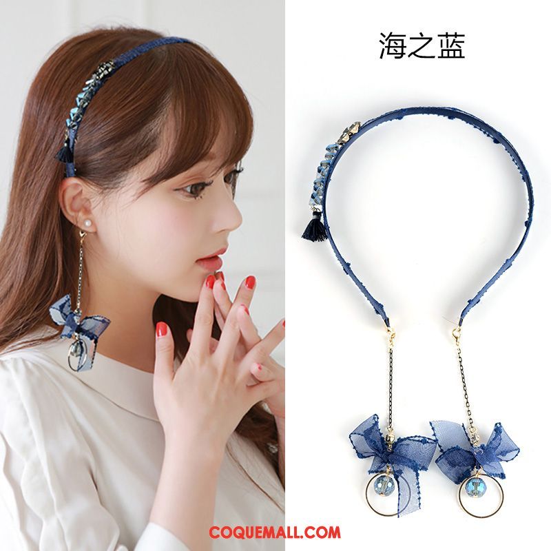 Épingle À Cheveux Femme Bandeau Tassel Fil De Soie, Épingle À Cheveux Gris Frais