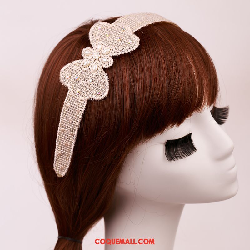 Épingle À Cheveux Femme Beige Bandes Cheveux Papillon, Épingle À Cheveux Couvre-chefs Arc