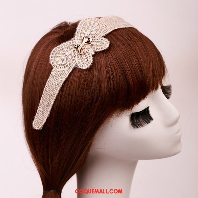 Épingle À Cheveux Femme Beige Bandes Cheveux Papillon, Épingle À Cheveux Couvre-chefs Arc