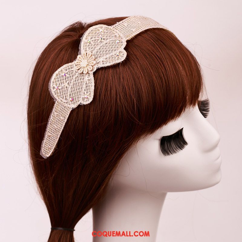 Épingle À Cheveux Femme Beige Bandes Cheveux Papillon, Épingle À Cheveux Couvre-chefs Arc