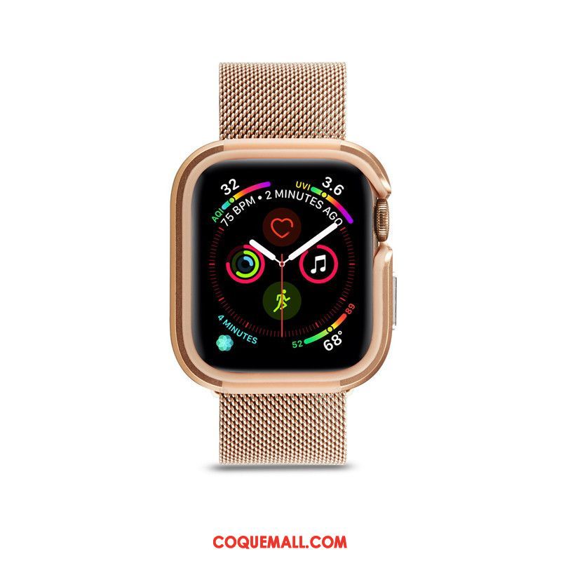 Étui Apple Watch Series 1 Métal Sac Tendance, Coque Apple Watch Series 1 Protection Border Beige