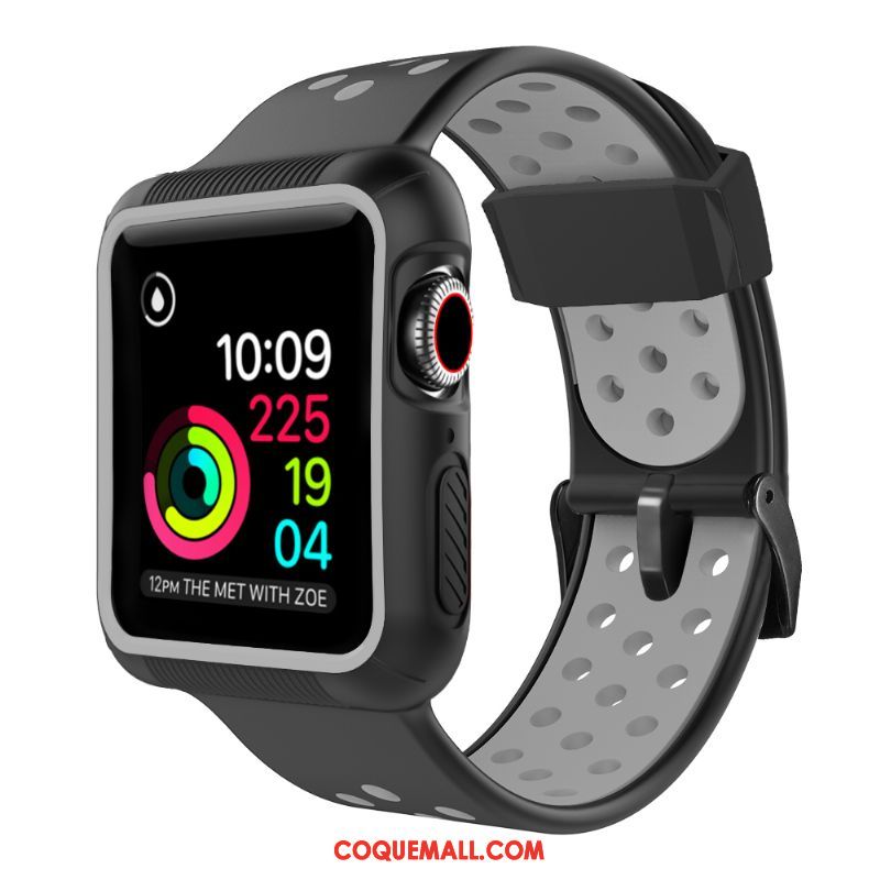 Étui Apple Watch Series 1 Protection Noir Incassable, Coque Apple Watch Series 1 Bicolore Tendance