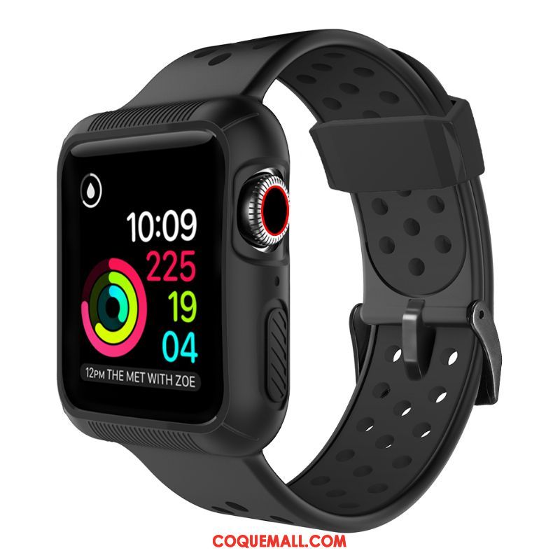 Étui Apple Watch Series 1 Protection Noir Incassable, Coque Apple Watch Series 1 Bicolore Tendance