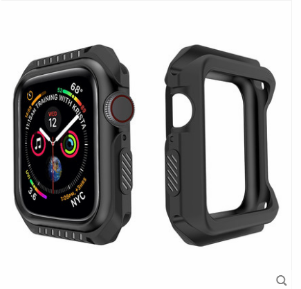 Étui Apple Watch Series 1 Silicone Protection Incassable, Coque Apple Watch Series 1 Border Bleu