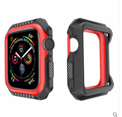 Étui Apple Watch Series 1 Silicone Protection Incassable, Coque Apple Watch Series 1 Border Bleu