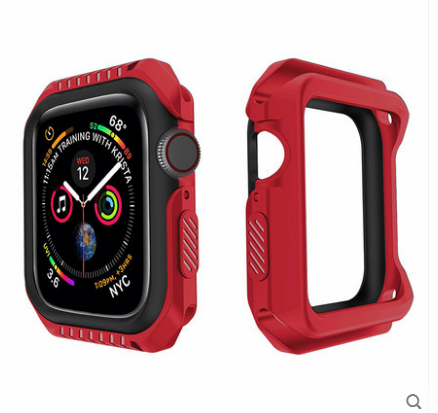 Étui Apple Watch Series 1 Silicone Protection Incassable, Coque Apple Watch Series 1 Border Bleu