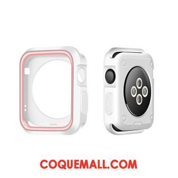 Étui Apple Watch Series 2 Bicolore Protection Silicone, Coque Apple Watch Series 2 Vert Blanc