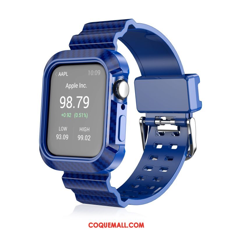 Étui Apple Watch Series 3 Fibre Bleu Protection, Coque Apple Watch Series 3