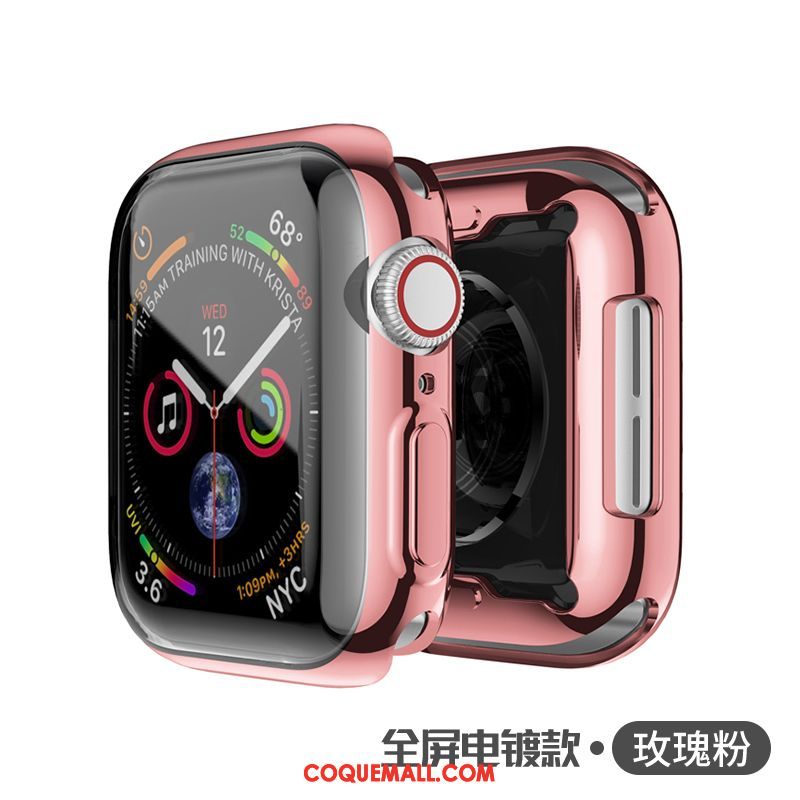 Étui Apple Watch Series 3 Or Transparent Protection, Coque Apple Watch Series 3 Jours Métal