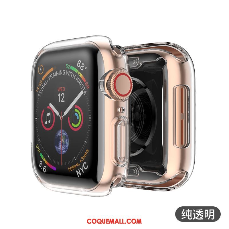 Étui Apple Watch Series 3 Or Transparent Protection, Coque Apple Watch Series 3 Jours Métal