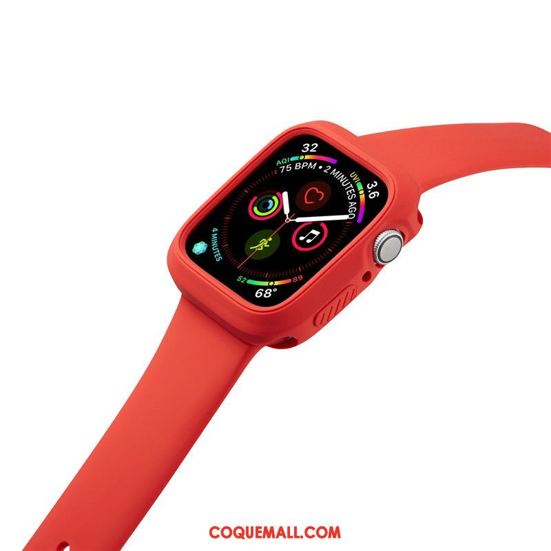 Étui Apple Watch Series 3 Orange Silicone Incassable, Coque Apple Watch Series 3 Sport