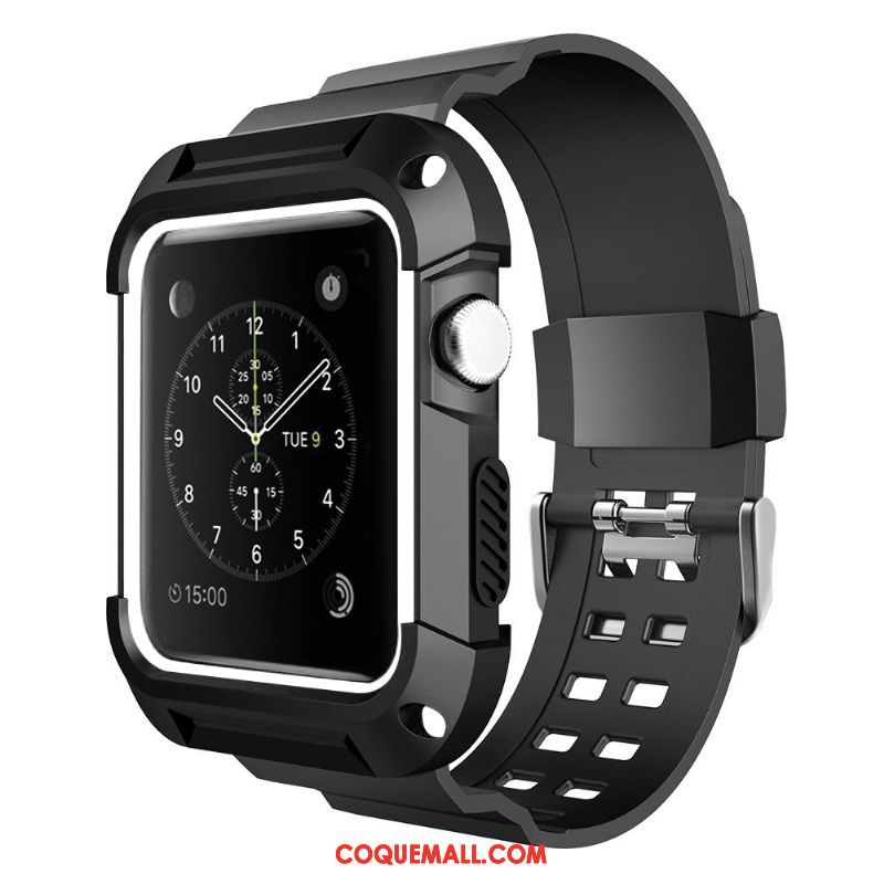 Étui Apple Watch Series 3 Rouge Personnalité Imperméable, Coque Apple Watch Series 3 Protection Silicone