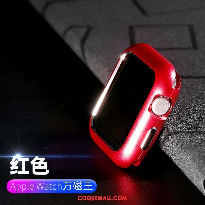 Étui Apple Watch Series 3 Rouge Tout Compris Border, Coque Apple Watch Series 3 Métal Placage