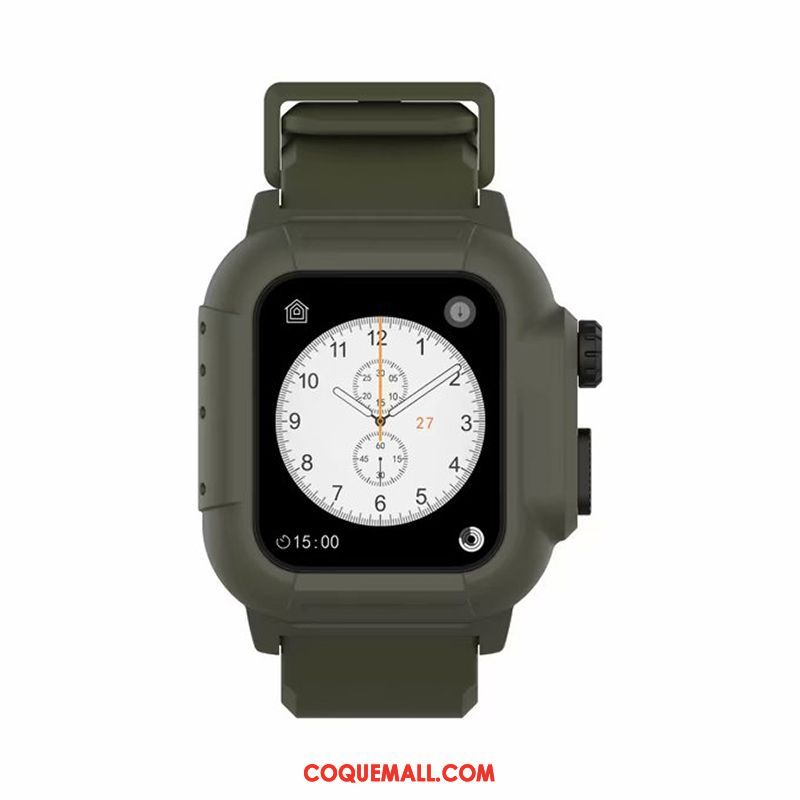 Étui Apple Watch Series 3 Tendance Noir Imperméable, Coque Apple Watch Series 3 Protection Running