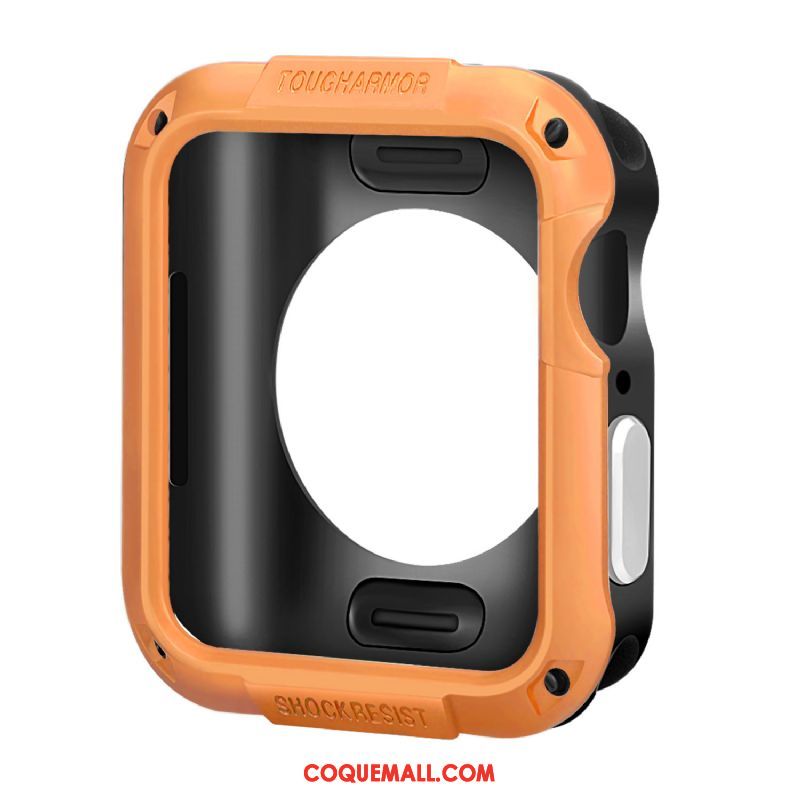Étui Apple Watch Series 4 Accessoires Silicone Border, Coque Apple Watch Series 4 Rose Protection
