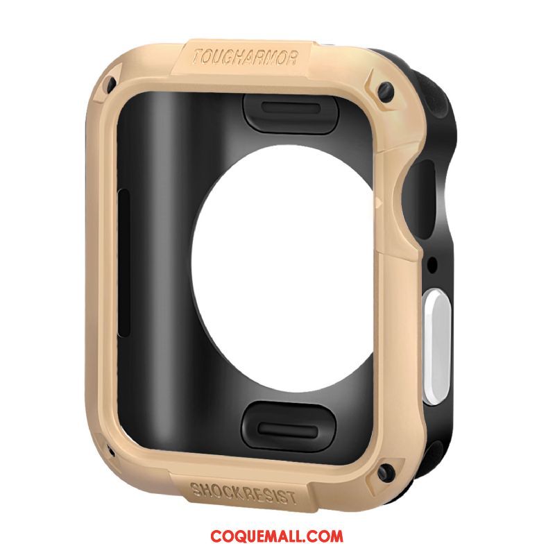 Étui Apple Watch Series 4 Accessoires Silicone Border, Coque Apple Watch Series 4 Rose Protection