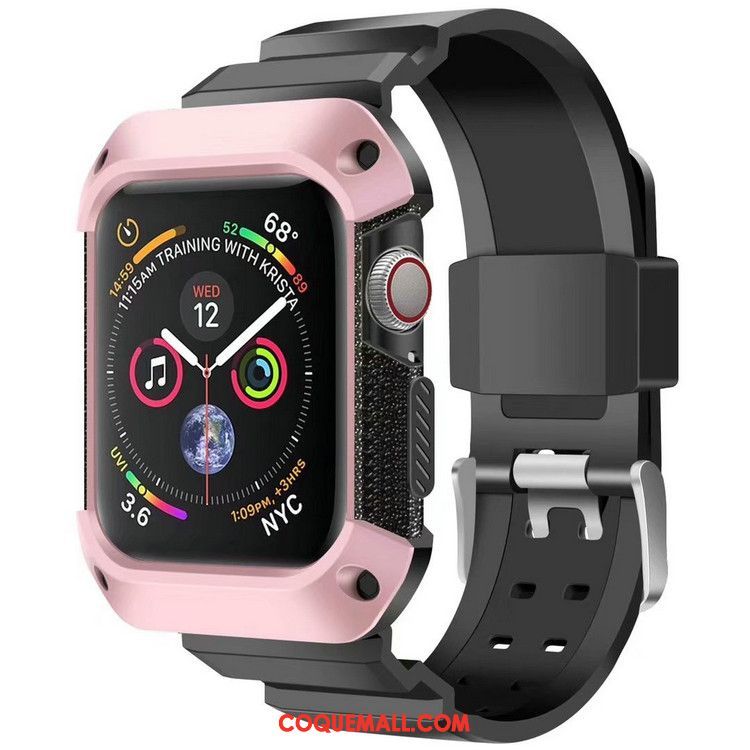 Étui Apple Watch Series 4 Armure Sport Incassable, Coque Apple Watch Series 4 Bleu Protection