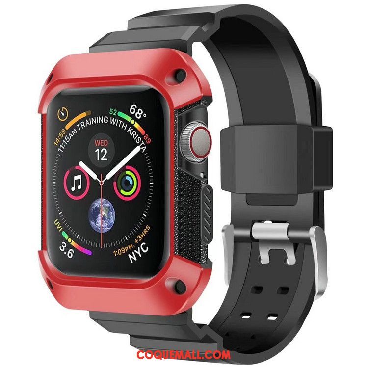 Étui Apple Watch Series 4 Armure Sport Incassable, Coque Apple Watch Series 4 Bleu Protection