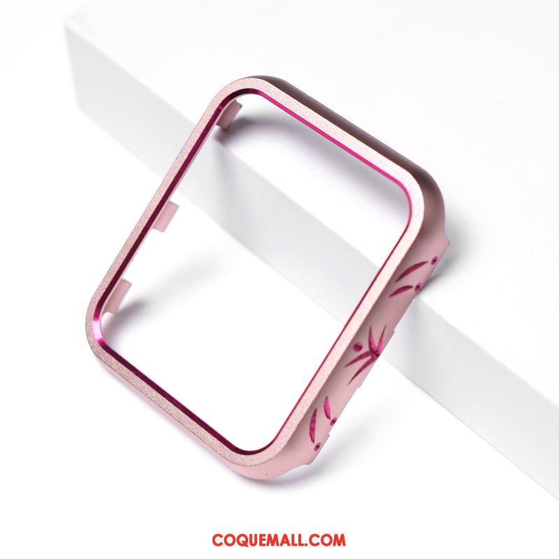 Étui Apple Watch Series 4 Incruster Strass Rose Protection, Coque Apple Watch Series 4 Métal Incassable