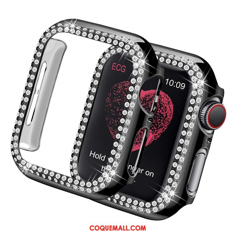 Étui Apple Watch Series 4 Protection Incruster Strass Or, Coque Apple Watch Series 4 Légères Border