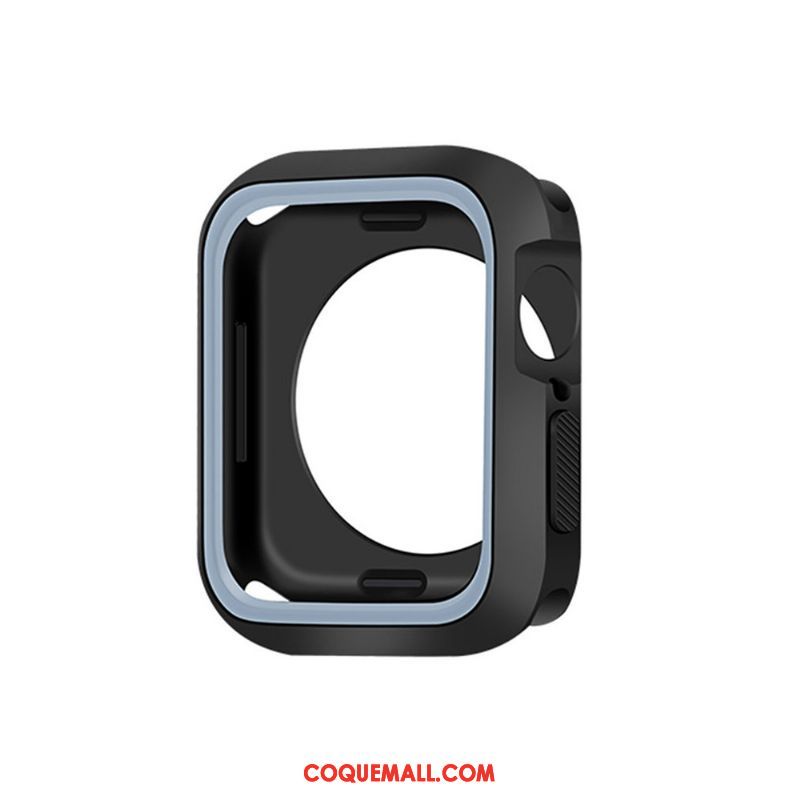 Étui Apple Watch Series 4 Silicone Protection Bleu, Coque Apple Watch Series 4 Fluide Doux