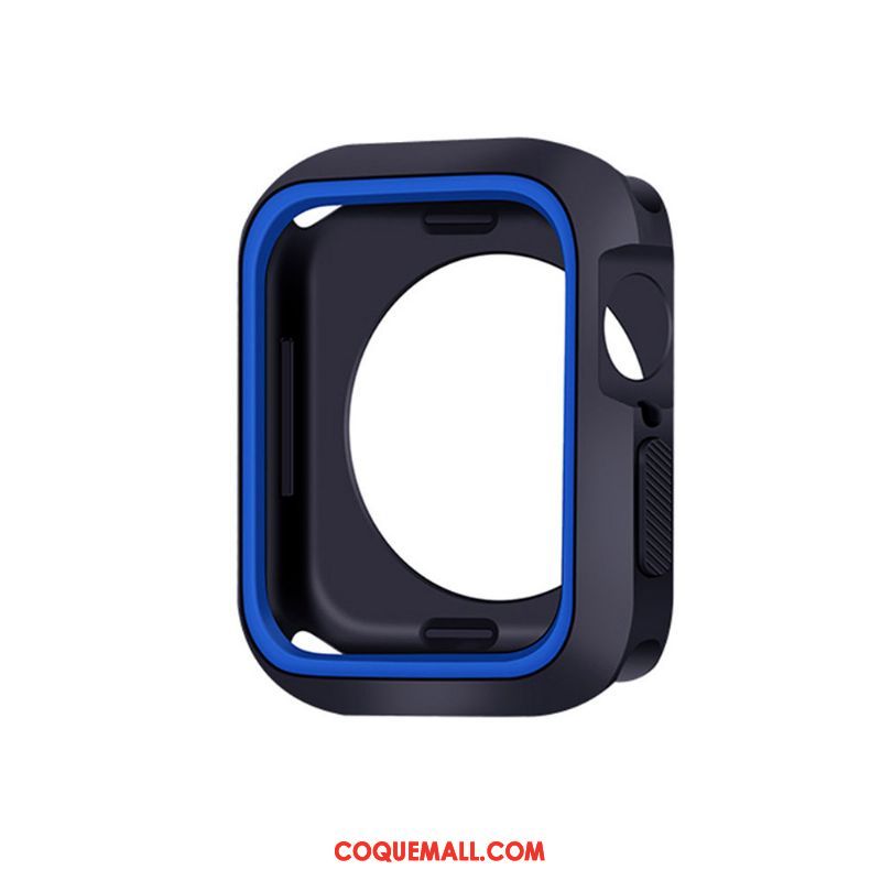 Étui Apple Watch Series 4 Silicone Protection Bleu, Coque Apple Watch Series 4 Fluide Doux