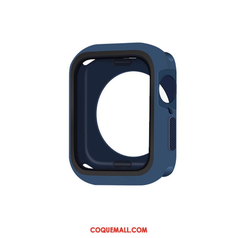 Étui Apple Watch Series 4 Silicone Protection Bleu, Coque Apple Watch Series 4 Fluide Doux