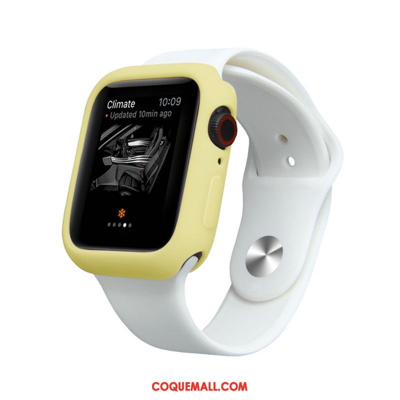 Étui Apple Watch Series 5 Couleurs De Bonbon Silicone Fluide Doux, Coque Apple Watch Series 5 Protection Violet