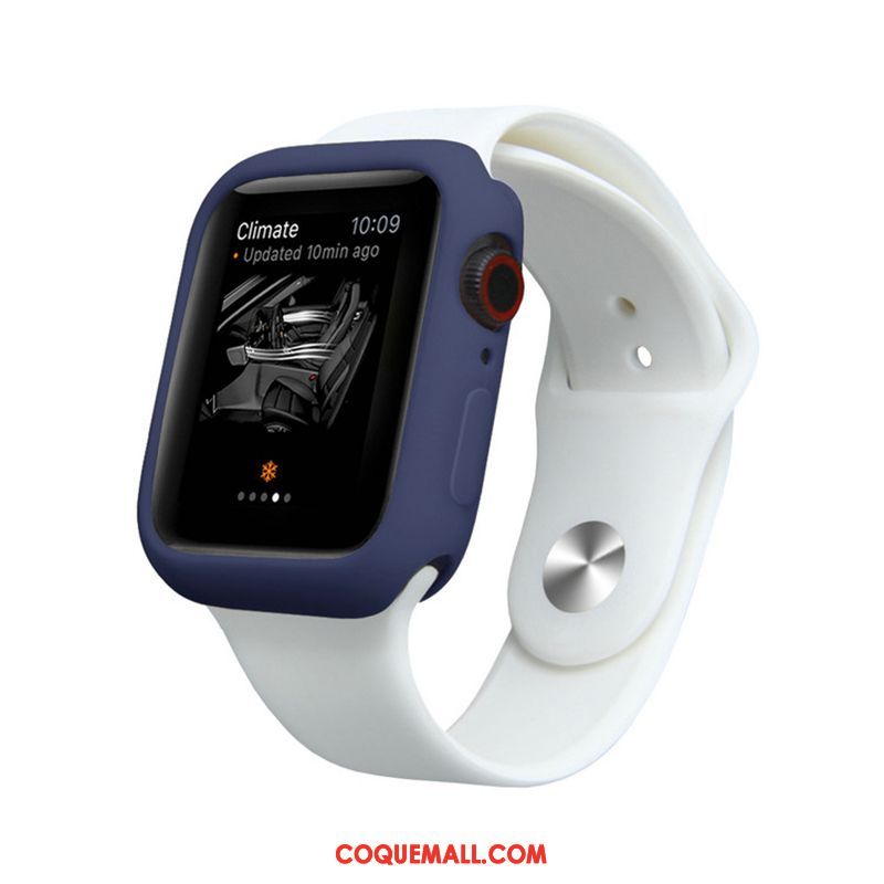 Étui Apple Watch Series 5 Couleurs De Bonbon Silicone Fluide Doux, Coque Apple Watch Series 5 Protection Violet