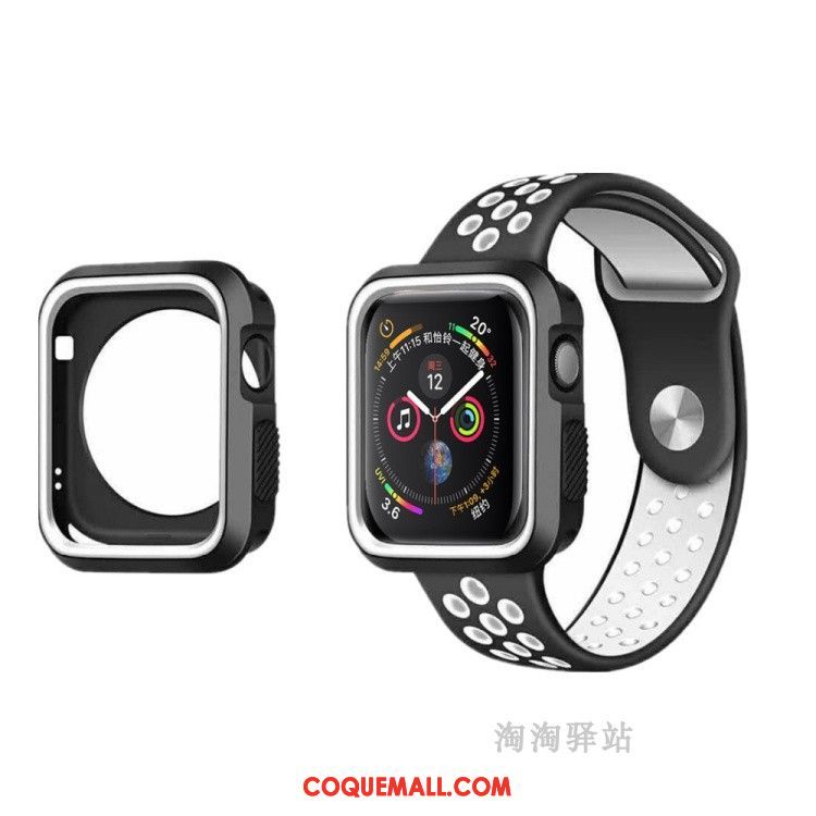 Étui Apple Watch Series 5 Incassable Silicone Sport, Coque Apple Watch Series 5 Respirant Fluide Doux