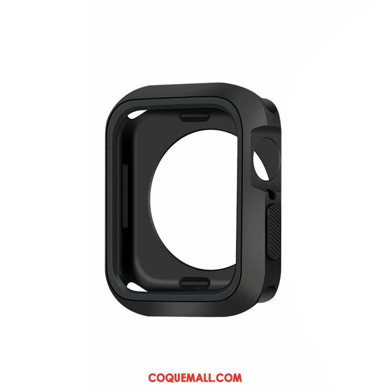 Étui Apple Watch Series 5 Protection Silicone Border, Coque Apple Watch Series 5 Bleu Tout Compris