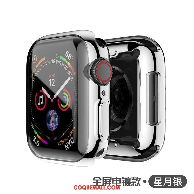 Étui Apple Watch Series 5 Rose Très Mince Protection, Coque Apple Watch Series 5 Silicone Tout Compris