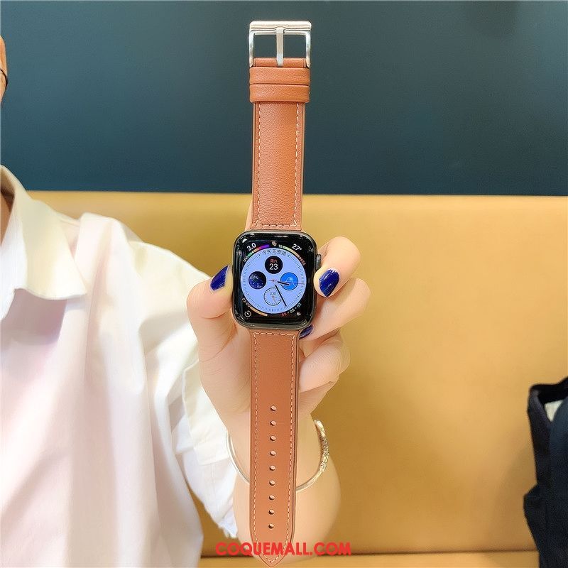 Étui Apple Watch Series 5 Silicone Vert Cuir, Coque Apple Watch Series 5