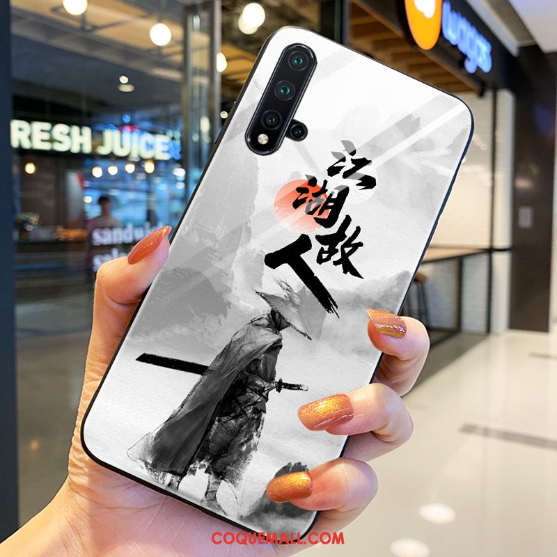 Étui Honor 20 Bordure Blanc Téléphone Portable, Coque Honor 20 Style Chinois Tout Compris