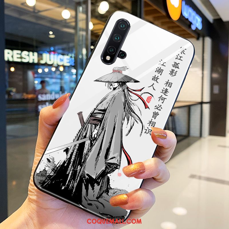 Étui Honor 20 Bordure Blanc Téléphone Portable, Coque Honor 20 Style Chinois Tout Compris