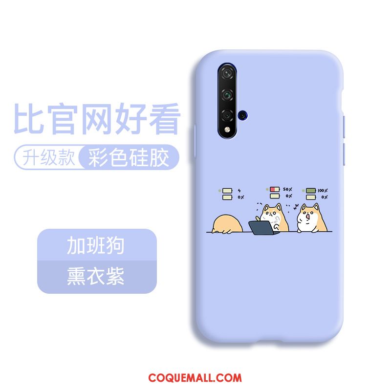 Étui Honor 20 Incassable Charmant Dessin Animé, Coque Honor 20 Bleu Clair Créatif