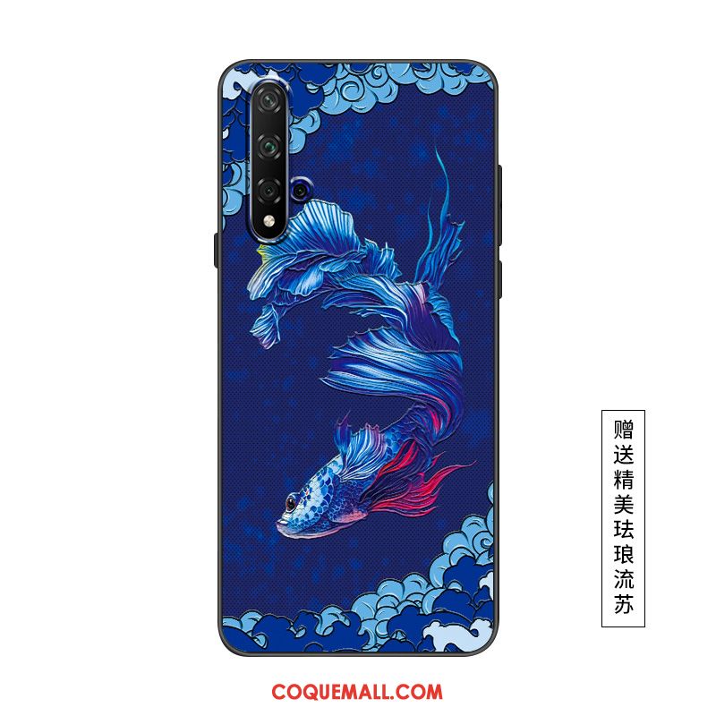 Étui Honor 20 Mode Violet Incassable, Coque Honor 20 Délavé En Daim Tendance