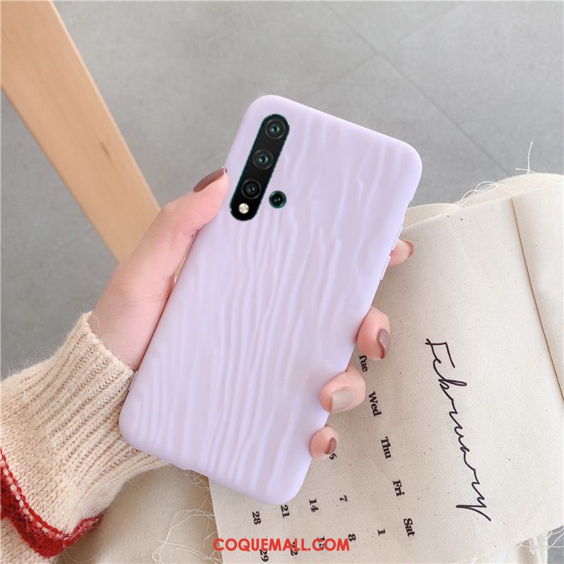 Étui Honor 20 Plissé Créatif Simple, Coque Honor 20 Tout Compris Fluide Doux Beige