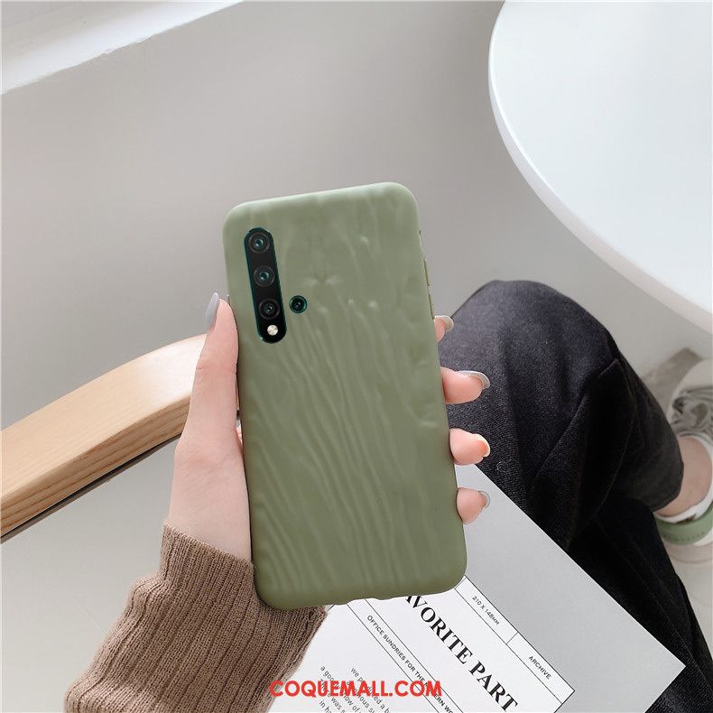 Étui Honor 20 Plissé Créatif Simple, Coque Honor 20 Tout Compris Fluide Doux Beige