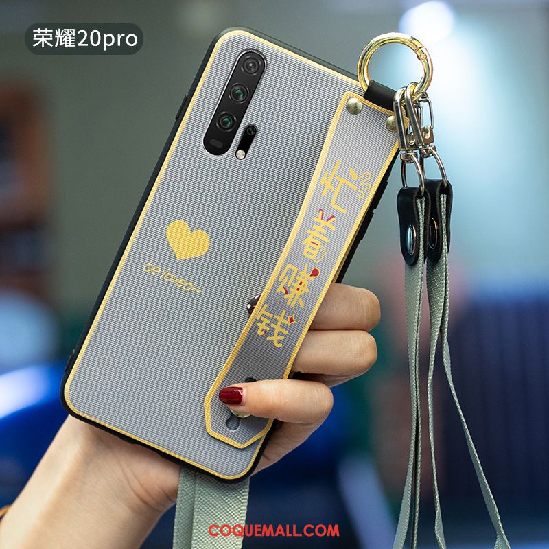 Étui Honor 20 Pro Délavé En Daim Créatif Personnalité, Coque Honor 20 Pro Téléphone Portable Gris