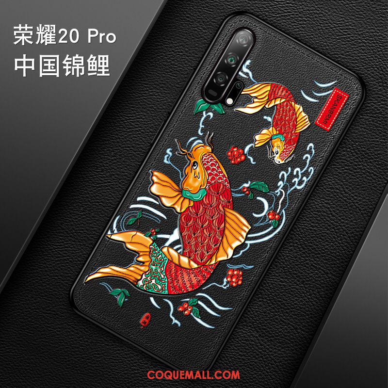 Étui Honor 20 Pro Luxe Gaufrage Incassable, Coque Honor 20 Pro Marque De Tendance Tout Compris