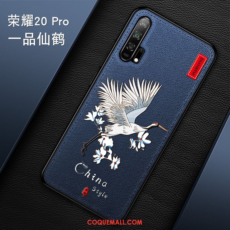 Étui Honor 20 Pro Luxe Gaufrage Incassable, Coque Honor 20 Pro Marque De Tendance Tout Compris