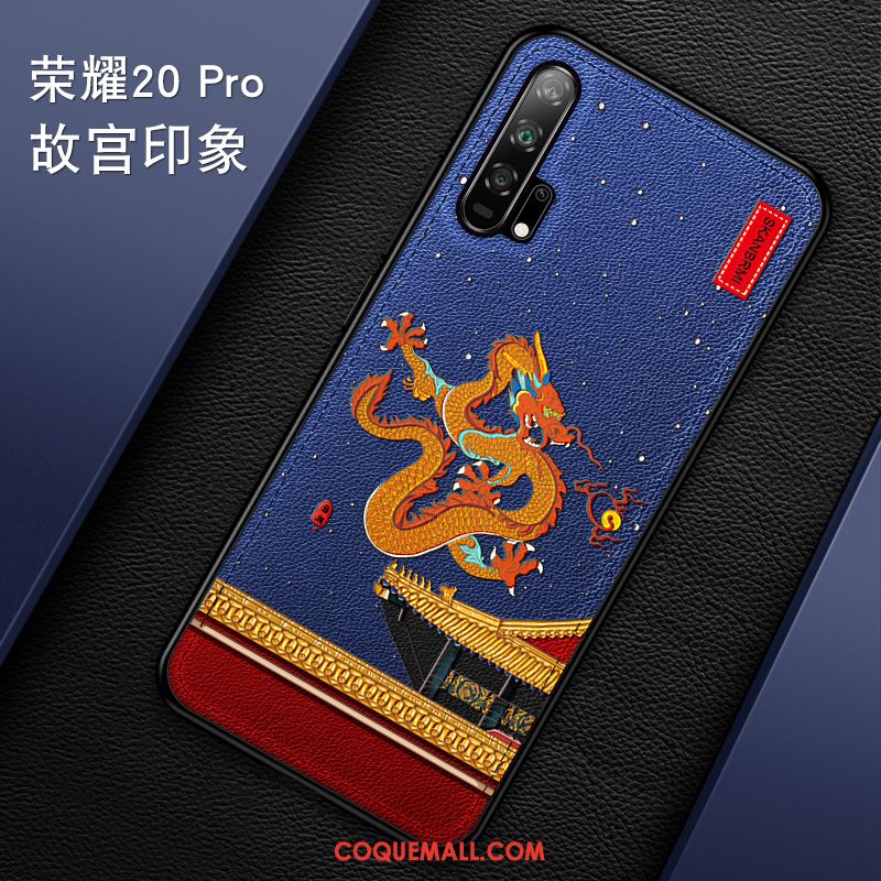 Étui Honor 20 Pro Luxe Gaufrage Incassable, Coque Honor 20 Pro Marque De Tendance Tout Compris