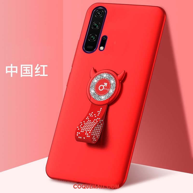 Étui Honor 20 Pro Protection Délavé En Daim Difficile, Coque Honor 20 Pro Rouge Mode