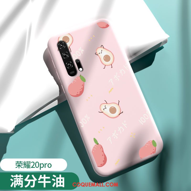 Étui Honor 20 Pro Protection Rose Incassable, Coque Honor 20 Pro Délavé En Daim Fluide Doux