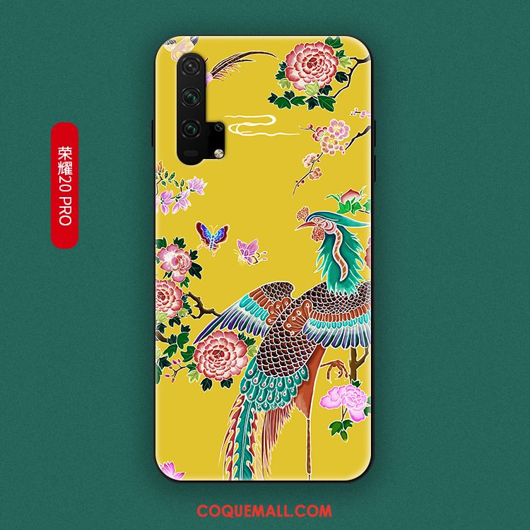 Étui Honor 20 Pro Tout Compris Marque De Tendance Incassable, Coque Honor 20 Pro Jaune Ornements Suspendus