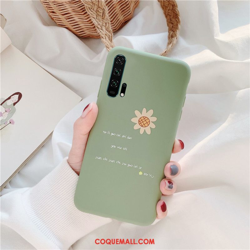 Étui Honor 20 Pro Vert Fluide Doux Protection, Coque Honor 20 Pro Téléphone Portable Silicone