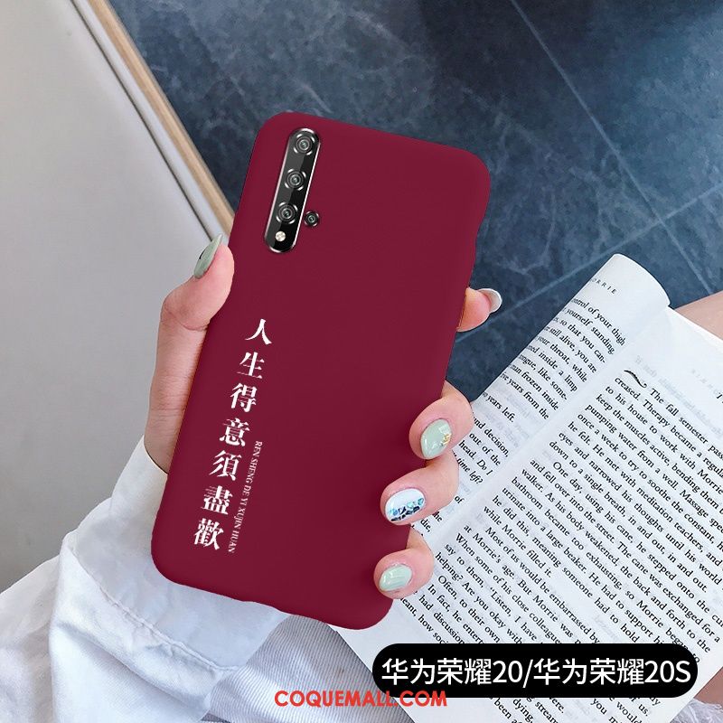 Étui Honor 20 Très Mince Rouge Fluide Doux, Coque Honor 20 Protection Jeunesse