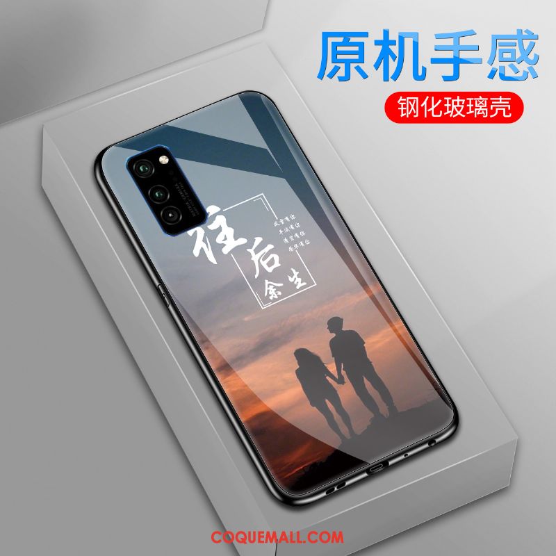 Étui Honor 30 Pro Art Verre Amoureux, Coque Honor 30 Pro Noir Personnalité