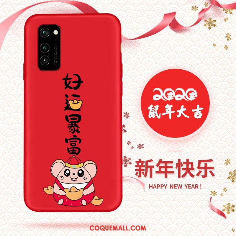Étui Honor 30 Pro Fluide Doux Nouveau Rouge, Coque Honor 30 Pro Dessin Animé Téléphone Portable